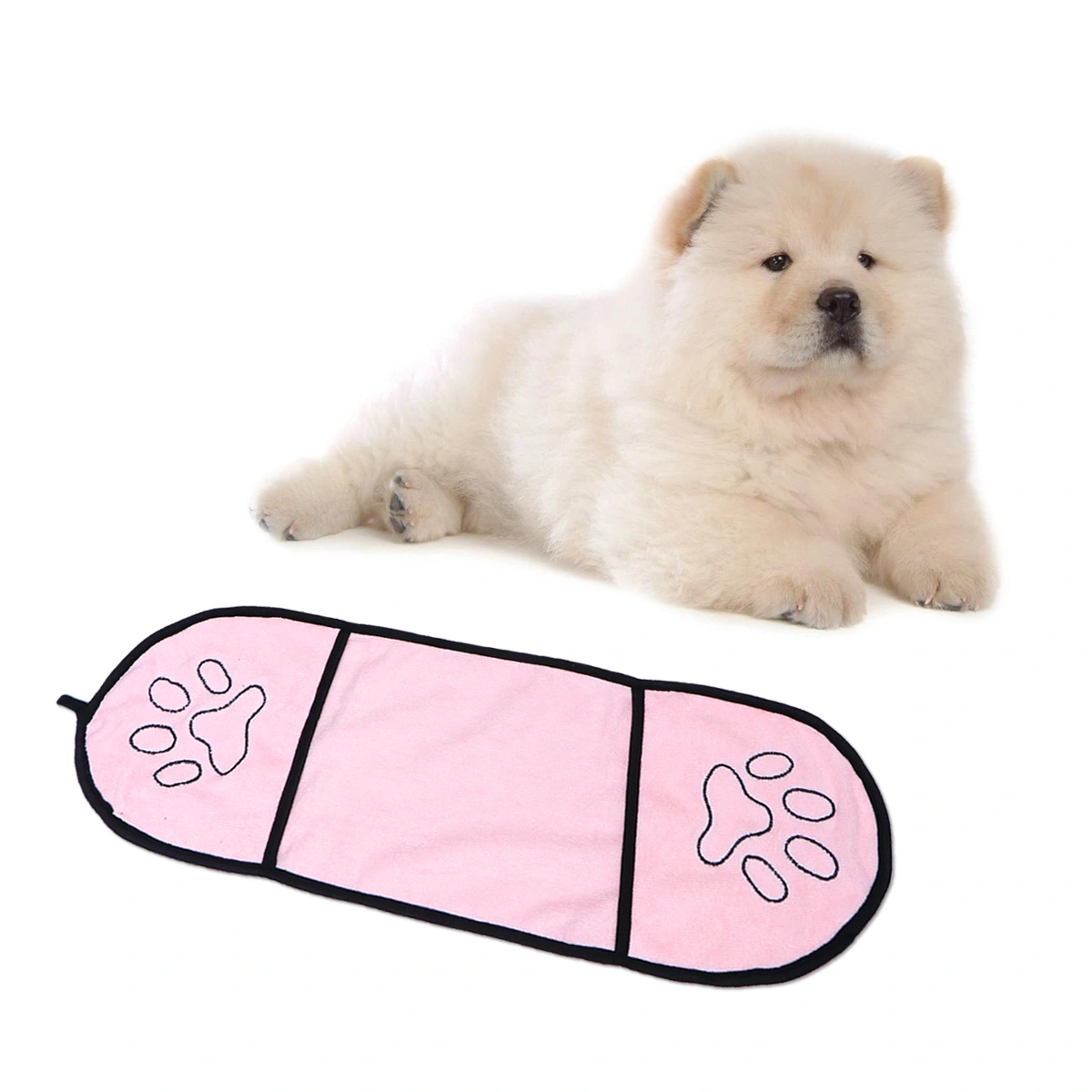 Superfine Fiber Pet Bath Towel Dog Shower Towel Water Absorbent Bath Towel Pet Supplies (Pink)