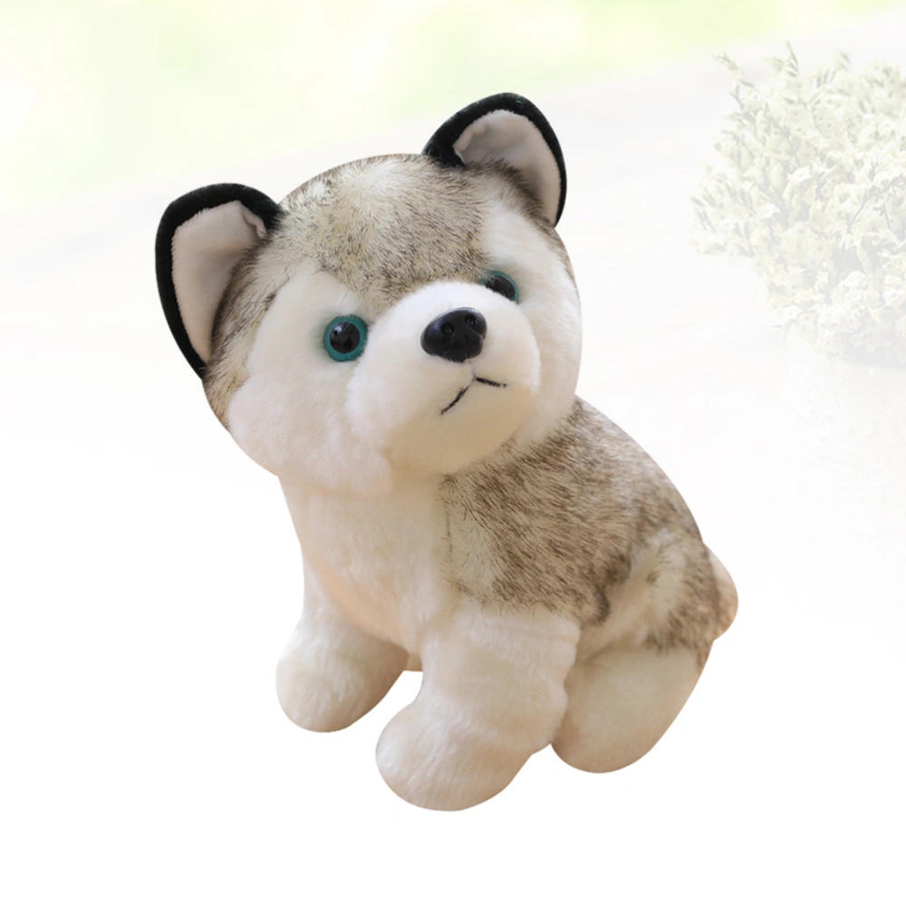 1PC Lovely Huskie Dog Doll Toy Funny Plush Huskie Dog Toy Cartoon Huskie Dog Doll Toy Simulated Animal Dog Doll Toy Chic Kid's Birthday Gift for Kids Women Playing Size 20CM