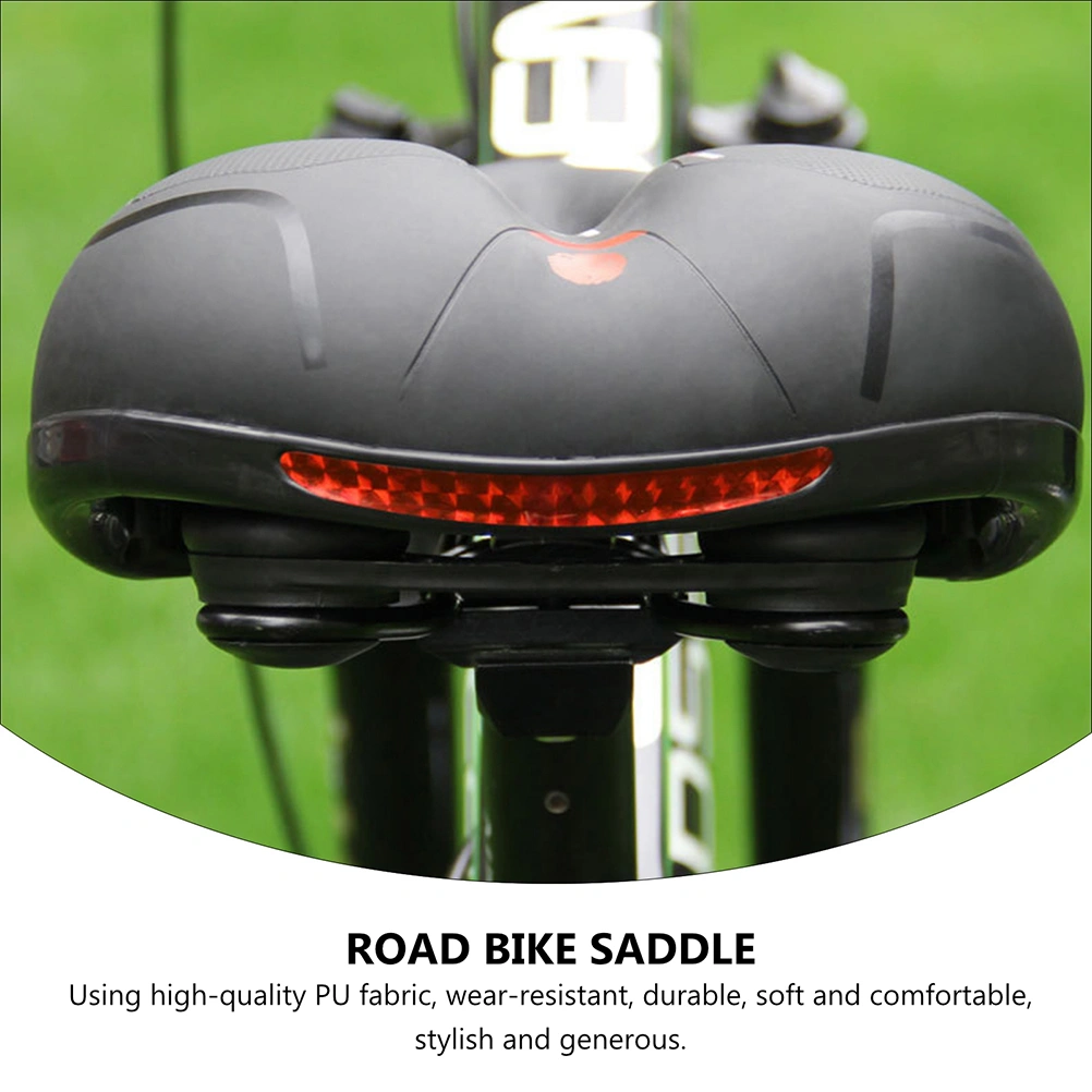 1pc Bike Saddle Reflective Mountain Bike Riding Saddle Bike Accessory (Black)