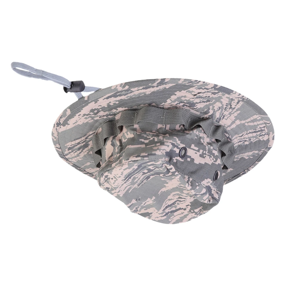 1 PC Useful Round Sun Protection Bonnie Hat Unique Breathable Camouflage Fishing Hat Multifunctional Climbing Outdoor Anti-UV Supplies for Men Women (ABU Air Force Camouflage)