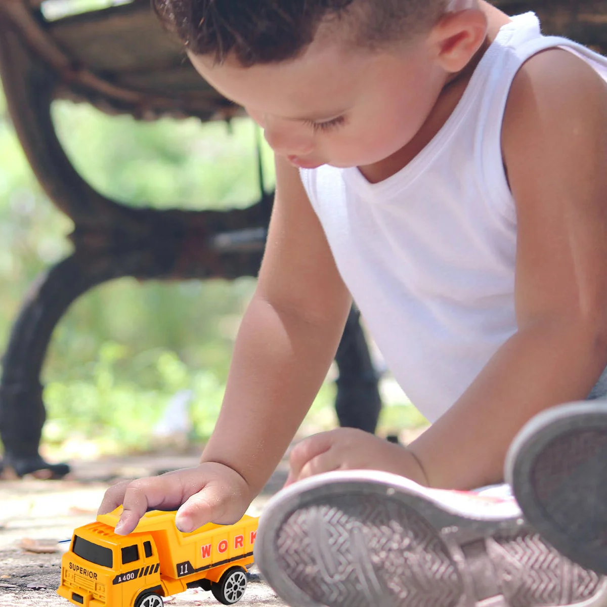 6pcs Engineering Truck Toys Inertia Control Toys Alloy Car Models Simulation Truck Set for Kids Children