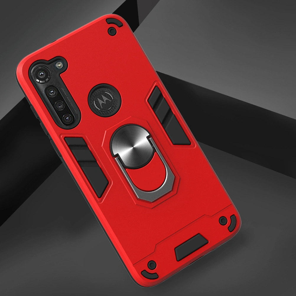 Rugged Phone Case with Ring Stand Compatible with Motorola Moto G8 Power