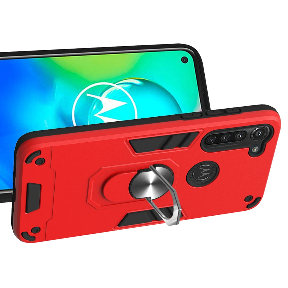 Rugged Phone Case with Ring Stand Compatible with Motorola Moto G8 Power