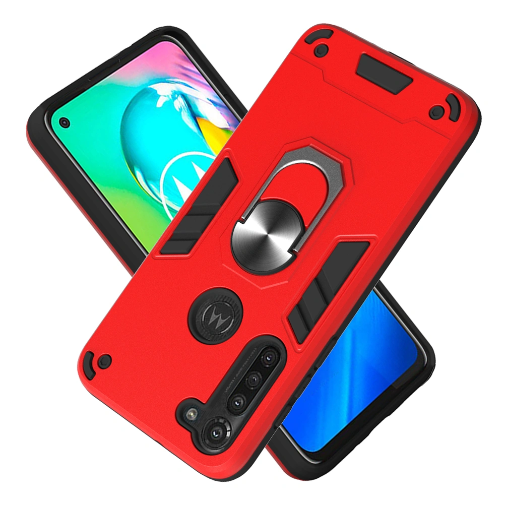 Rugged Phone Case with Ring Stand Compatible with Motorola Moto G8 Power