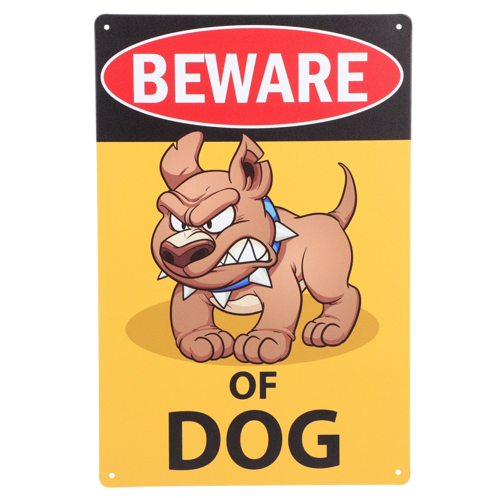 Beware of Dog Sign Garden Yard Warning Sign Caution Dog Sign Iron Painting