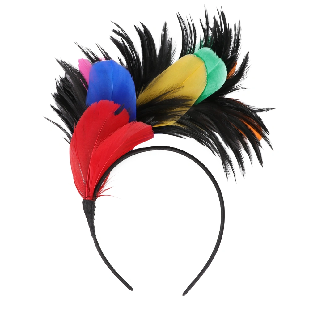 Fascinator Hair Feathers Headband Performance Hairband Masquerade Headwear