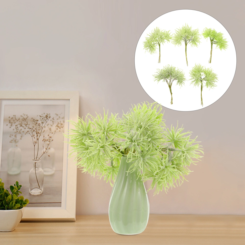 5pcs Green Floral Arrangement Decor DIY Simulation Plants for Porch Window