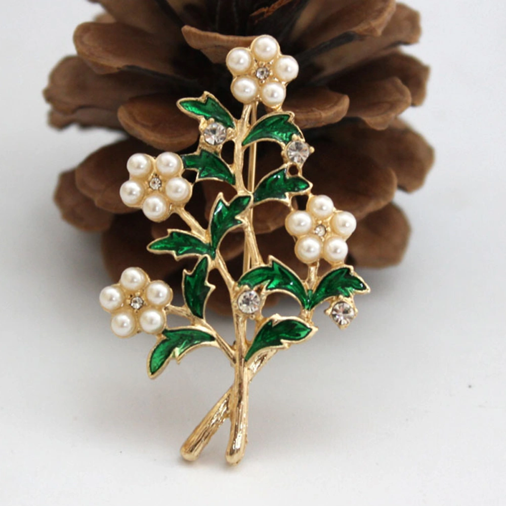 Crystal Enamel Brooch Fashion Jewelry for Women Dress Accessories Good Gift