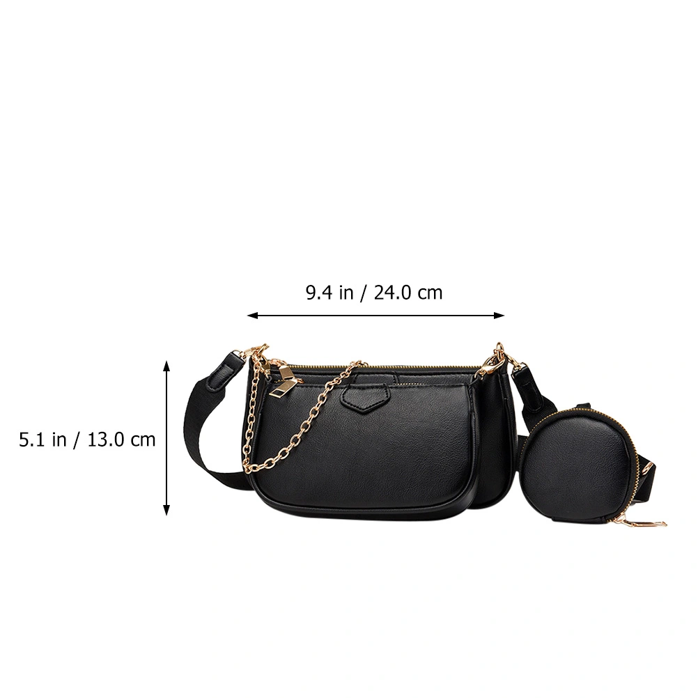 1pc 3 in 1 Simple Women Bag Shoulder Bag Shopping Pouch Ladies Shoulder Bag