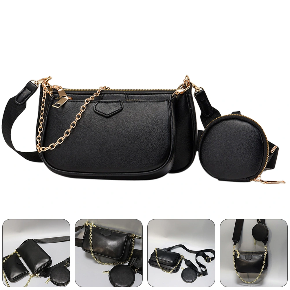 1pc 3 in 1 Simple Women Bag Shoulder Bag Shopping Pouch Ladies Shoulder Bag