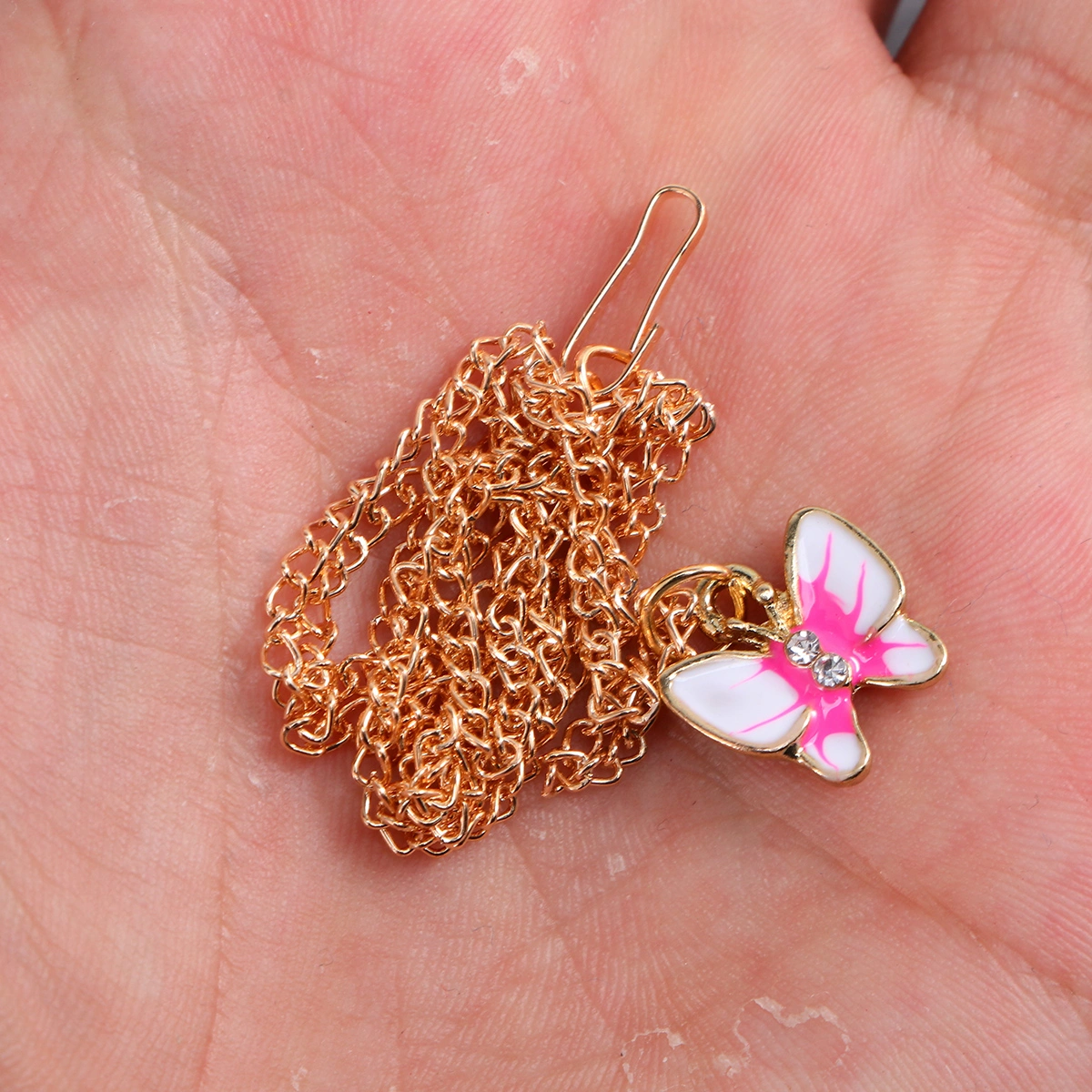 Little Girl Party Favor Rhinestone Necklace and Earings Jewelry  Ornaments Set (Random Color)