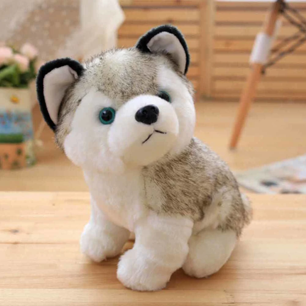 Stuffed Animal Huskie Dog Lovely Doll Plush Toy Gift for Children Adults 18CM (Huskie)