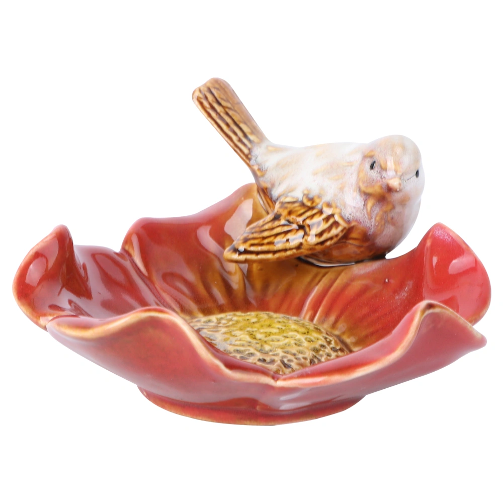 1Pc Decorative Bird Feeder Ceramic Ashtray Household Adornment Soap Holder