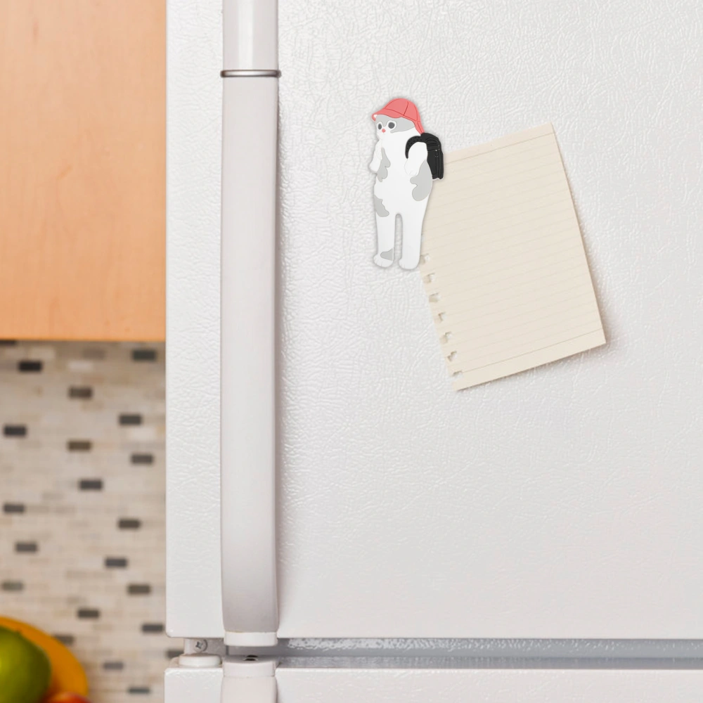 Cat Magnetic Hook Hanging Hooks Punch-free Hooks Cartoon Refrigerator Sticker