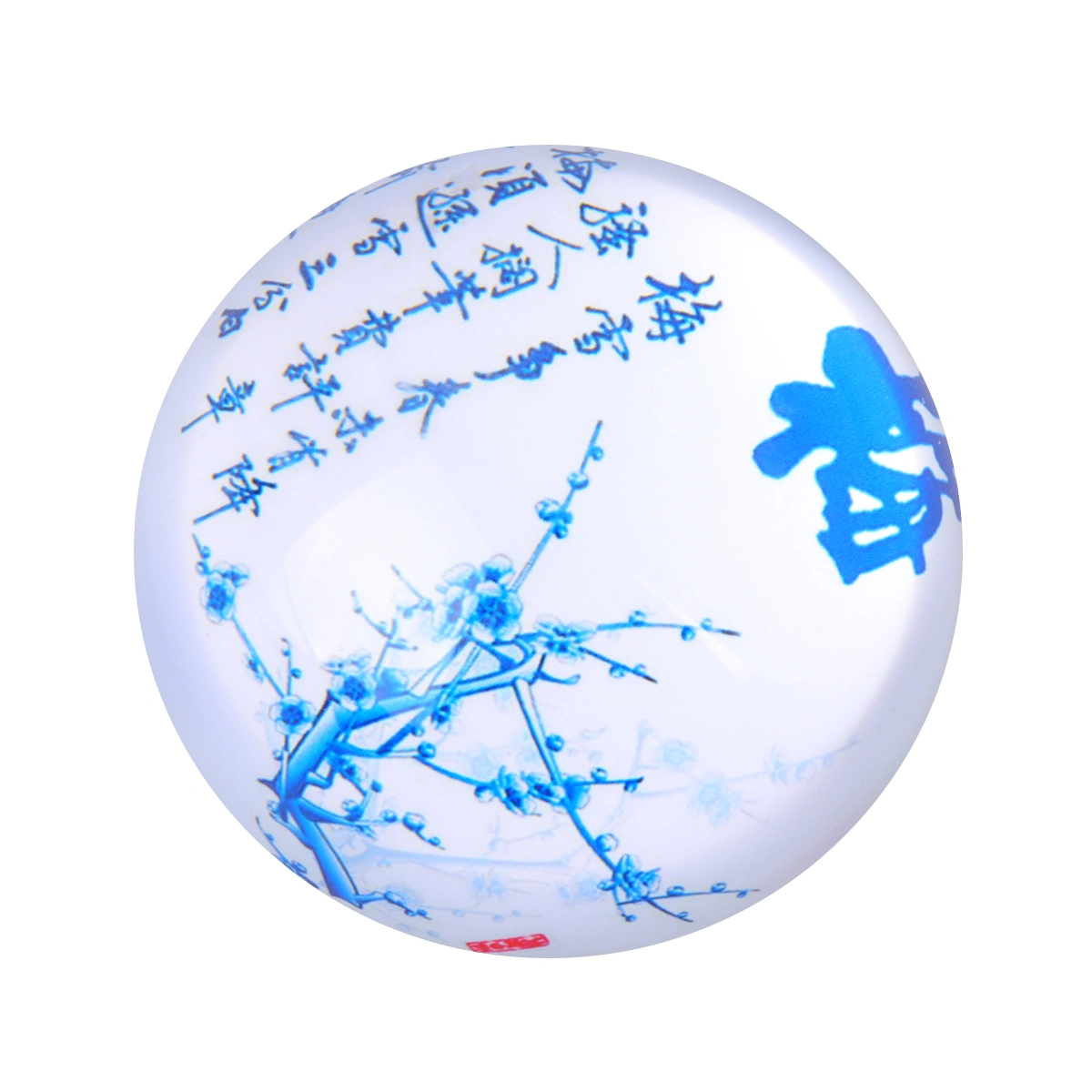 60mm Crystal Glass Hemisphere Round Paperweight Book Gadget School Supplies Home Adornment for Home School Shop (Random Style)