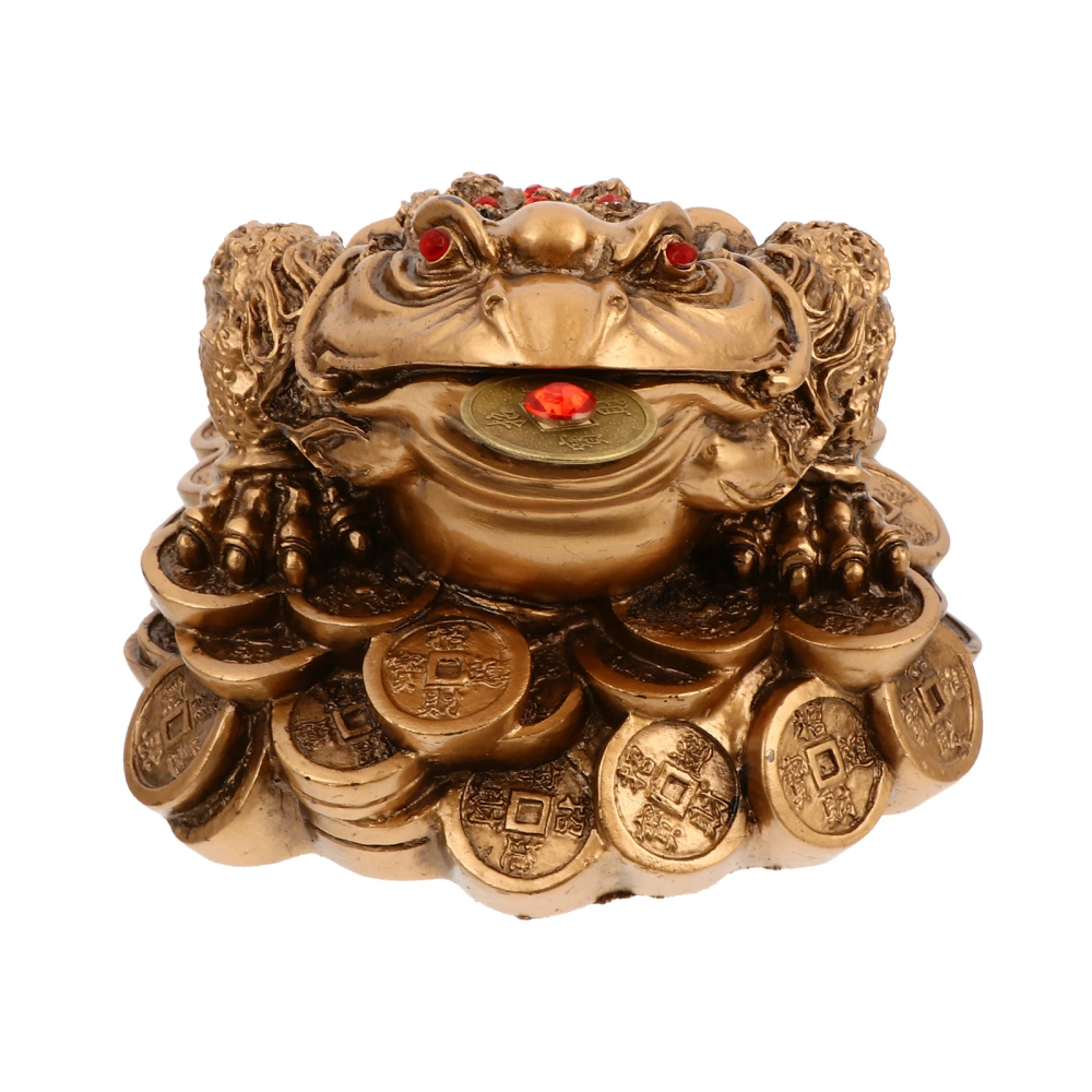 Money Drawing Toad Ornament Tabletop Toad Decoration Wealth Toad Figurine