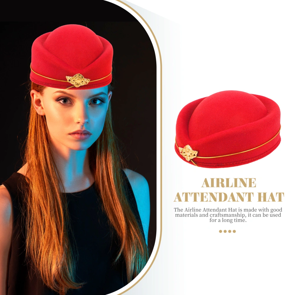 Airline Attendant Hat Stewardess Hat Beret Hat Stewardess Cosplay Party Hat