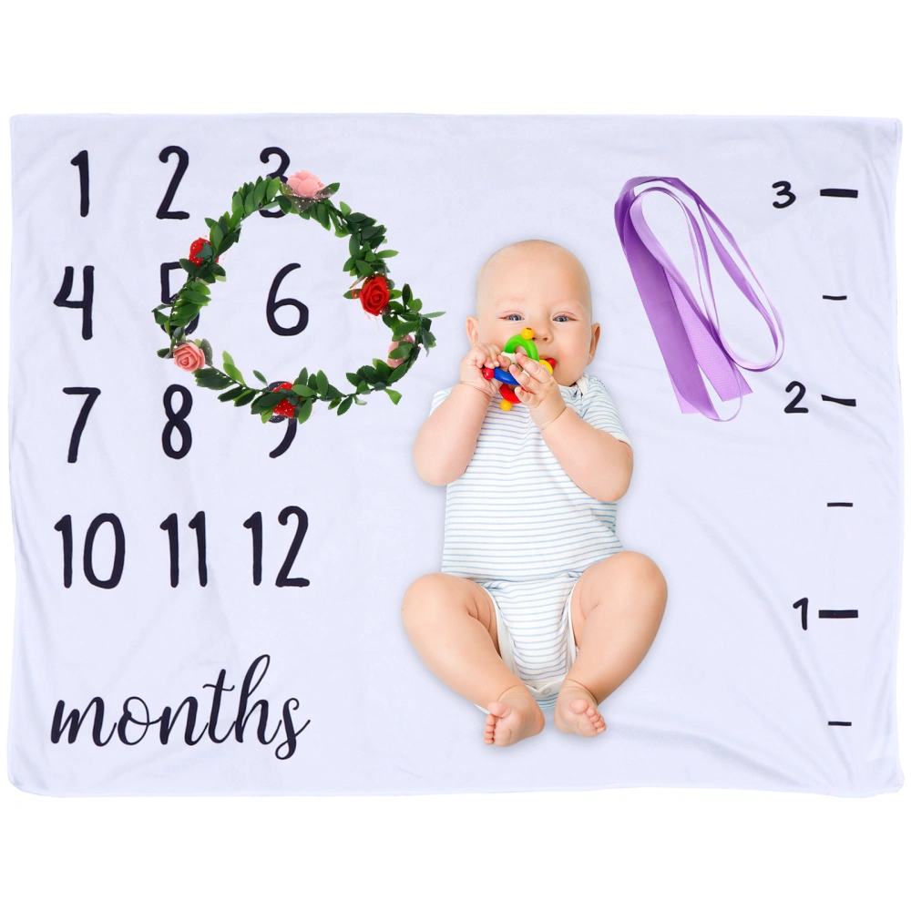 Newborn Baby Photography Backdrop Photo Prop Background with Headband and Ribbon