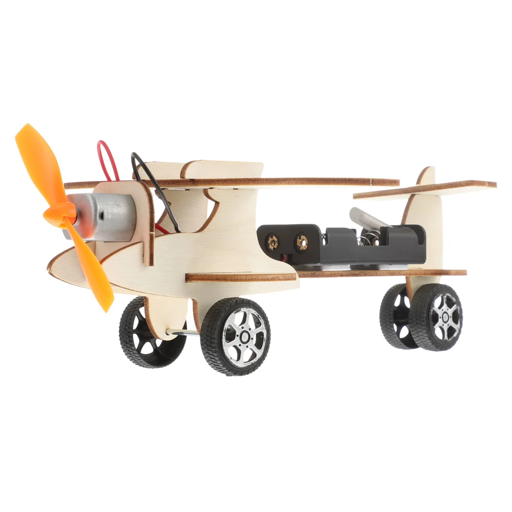 1 Set DIY Wooden Glide Aircraft Model Toy Simulated Aircraft (without Battery)