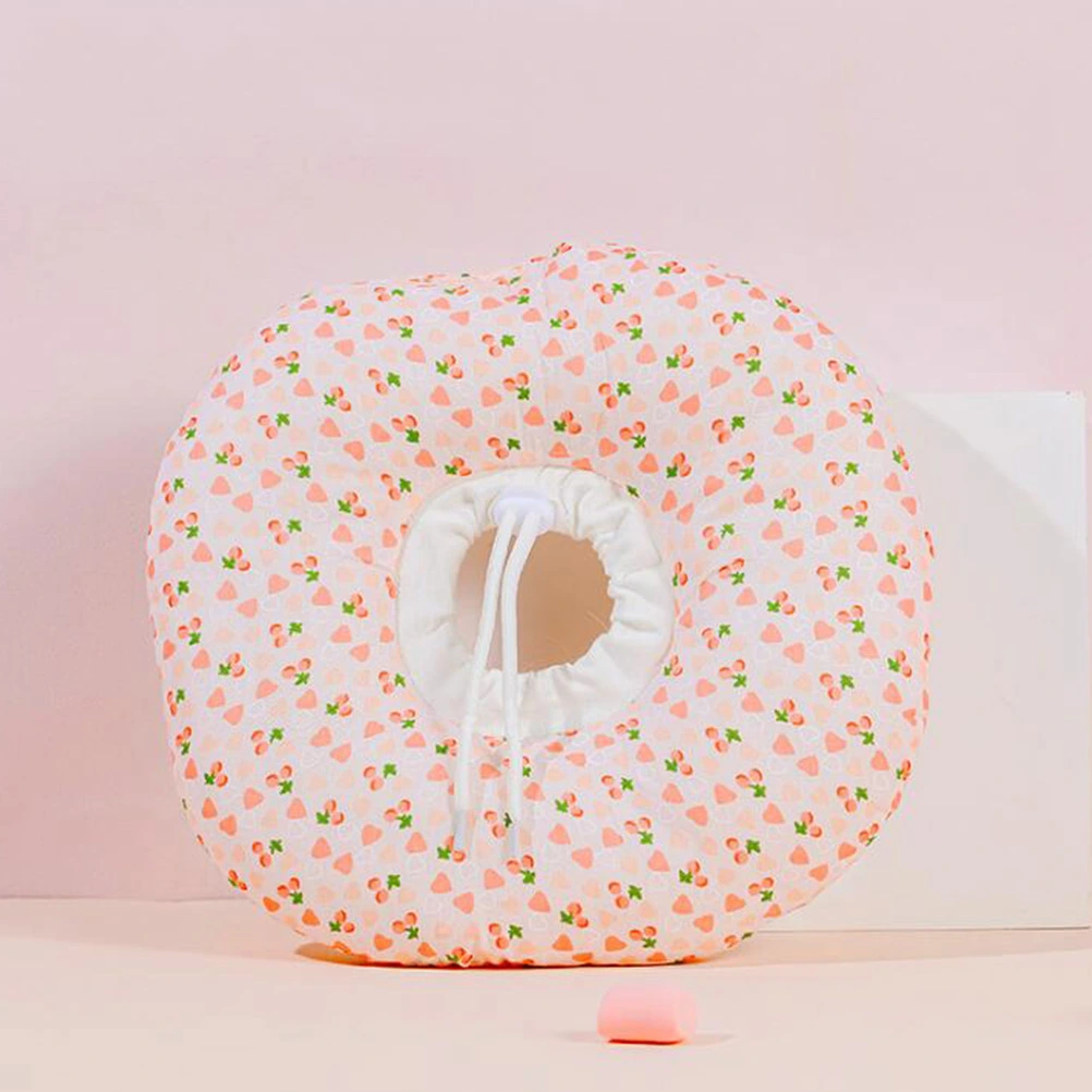 Dog Pillow Type Ring Cat Pet Cone Recovery Cotton Collar Anti-Bite Anti-Lick Shame Circle (Random Pattern M)