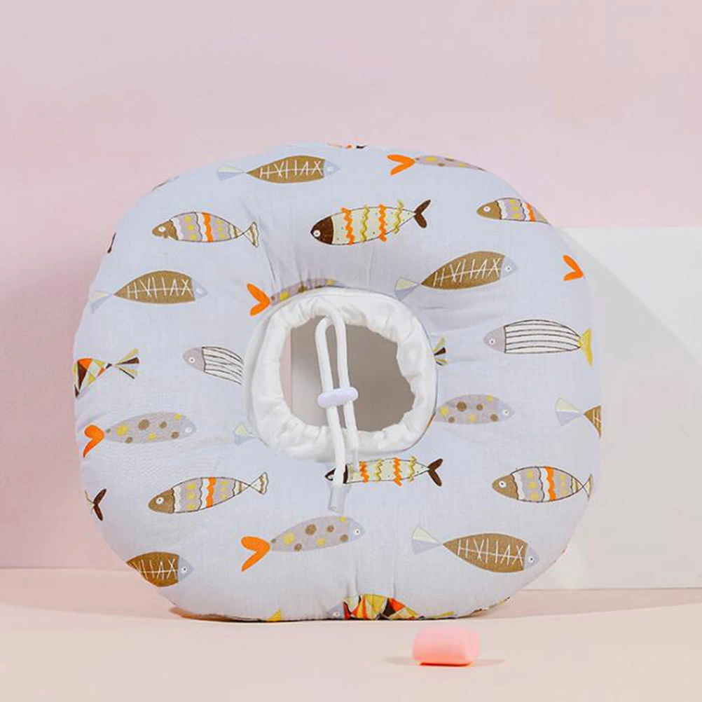 Dog Pillow Type Ring Cat Pet Cone Recovery Cotton Collar Anti-Bite Anti-Lick Shame Circle (Random Pattern M)