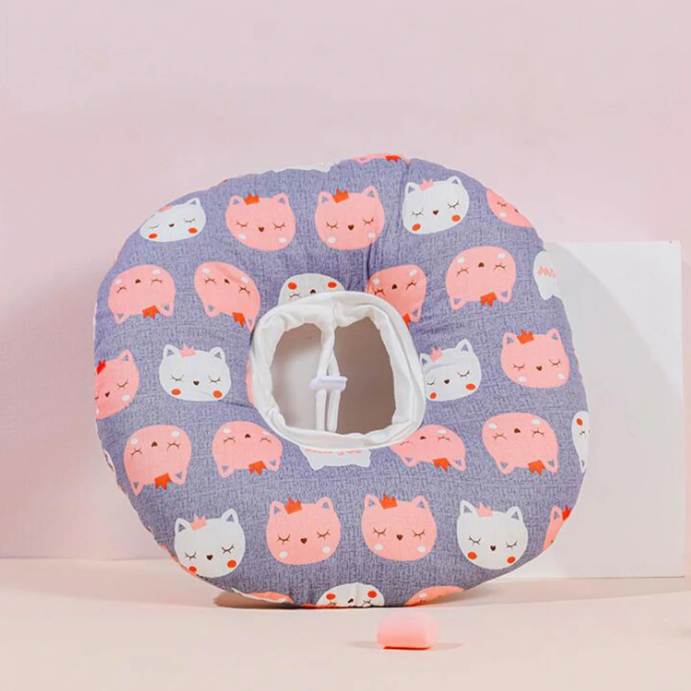 Dog Pillow Type Ring Cat Pet Cone Recovery Cotton Collar Anti-Bite Anti-Lick Shame Circle (Random Pattern M)