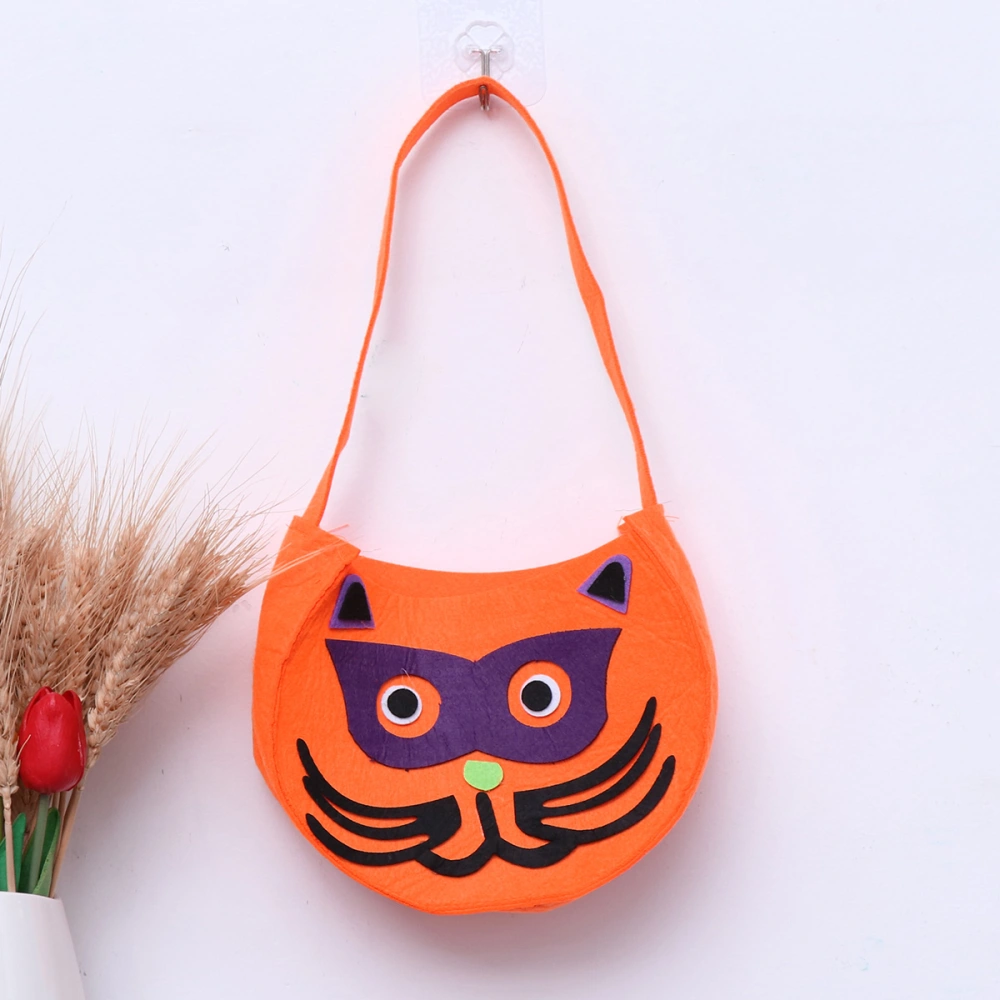 Halloween Portable Pumpkin Candy Bags Halloween Goody Bags Cartoon Gift Bags Tote Bags Props Party Supplies for Boys and Girls (Pattern #1)