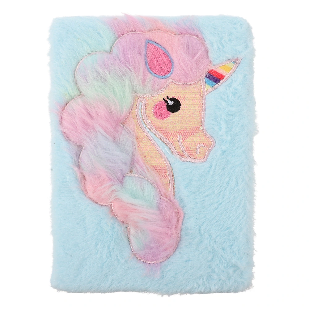 1pc Lovely Unicorn Themed Stationery Gift Plush Notebook Gift Students Gift