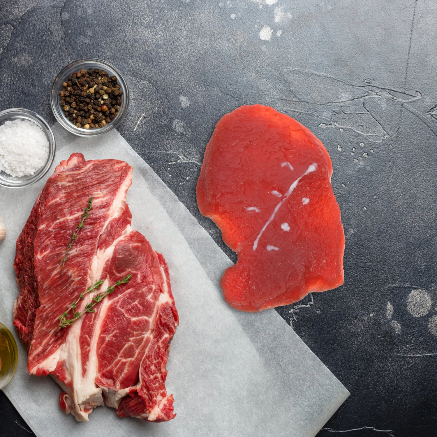 Artificial Beef Fake Beef Simulated Lifelike Beef Slices Fake Meat Food Sample