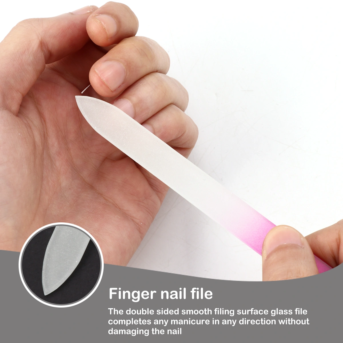 3Pcs Fashion Nail File Buffing Nail File Glass File Manicure Nail Art Tools