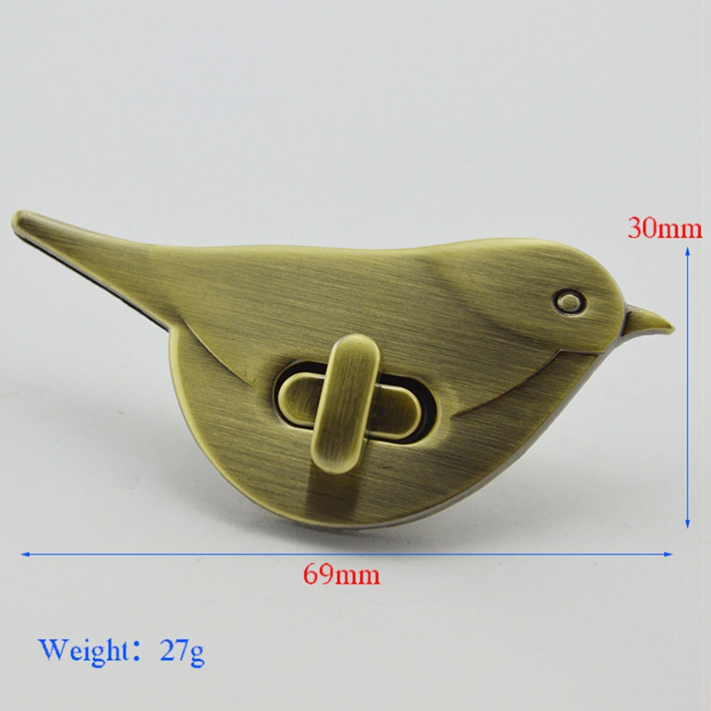 2Pcs Locks Bird Pattern Locks Purse Closure Turn Locks for Purses Clutches Bags Handbags (Bronze)