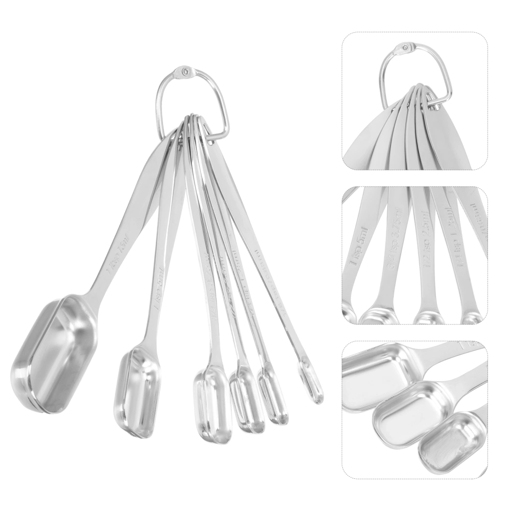 6pcs Coffee Spoons Measuring Scoops Stainless Steel Coffee Scoops Spoons