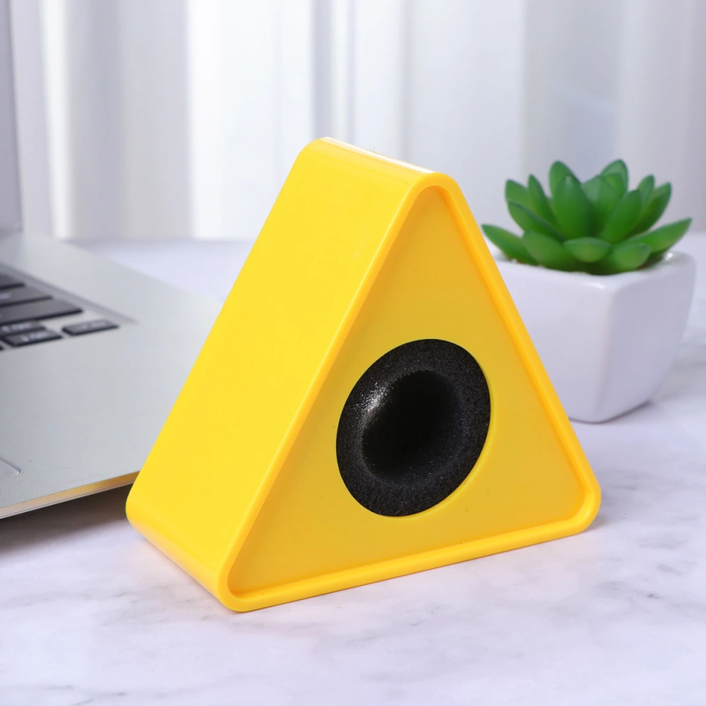 Microphone Marks Professional Interview Logo Stand Microphone Protector for Reporters (Triangle Yellow)