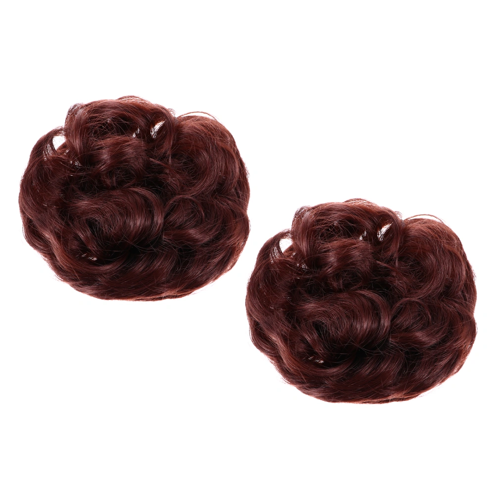 2pcs Hair Bun Extensions Messy Synthetic Chignon Hairpiece Easy Bun Hair Pieces