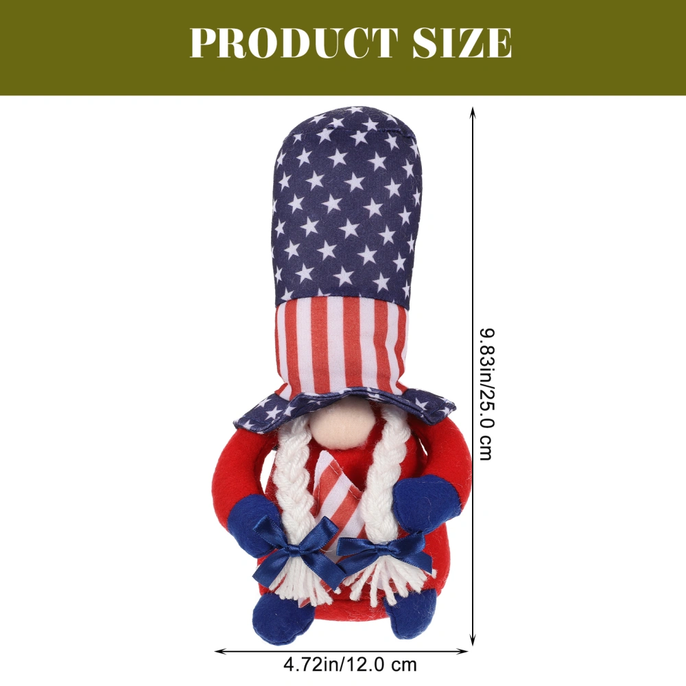 Patriotic Gnome Decor Independence Day Decoration Adorable Plush Gnome Patriotic Decoration