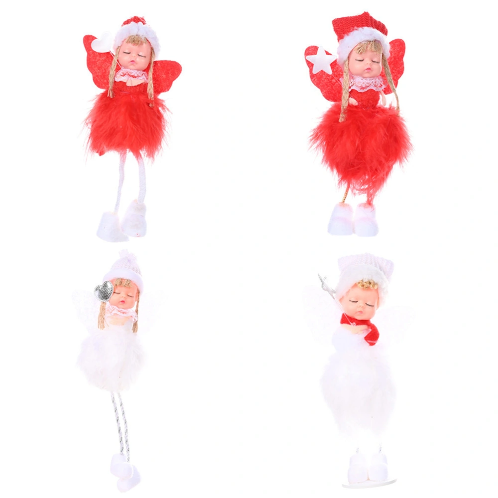 4PCS Christmas Decoration Hanging Angel Doll Christmas Crafts Baby Pendant