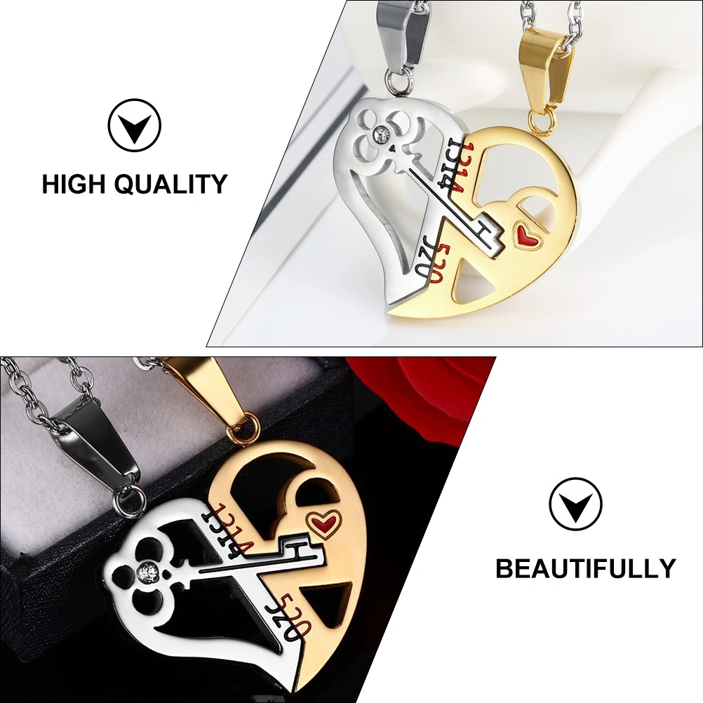 1 Set/2Pcs Necklace Neck Chain Unique Necklace Unique Couple Neck Decoration