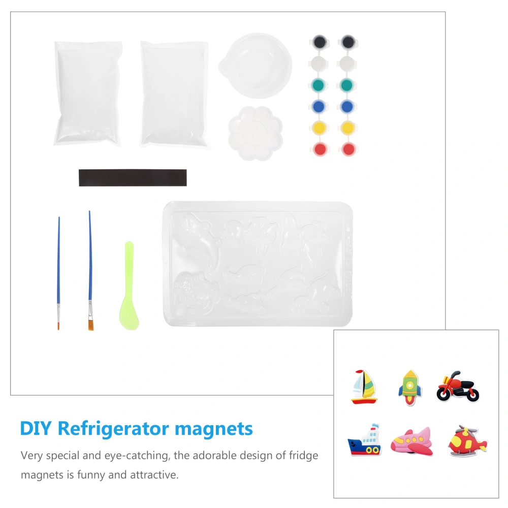 1 Set Refrigerator Magnets Car Magnets Painting Craft Kit Refrigerator Decors