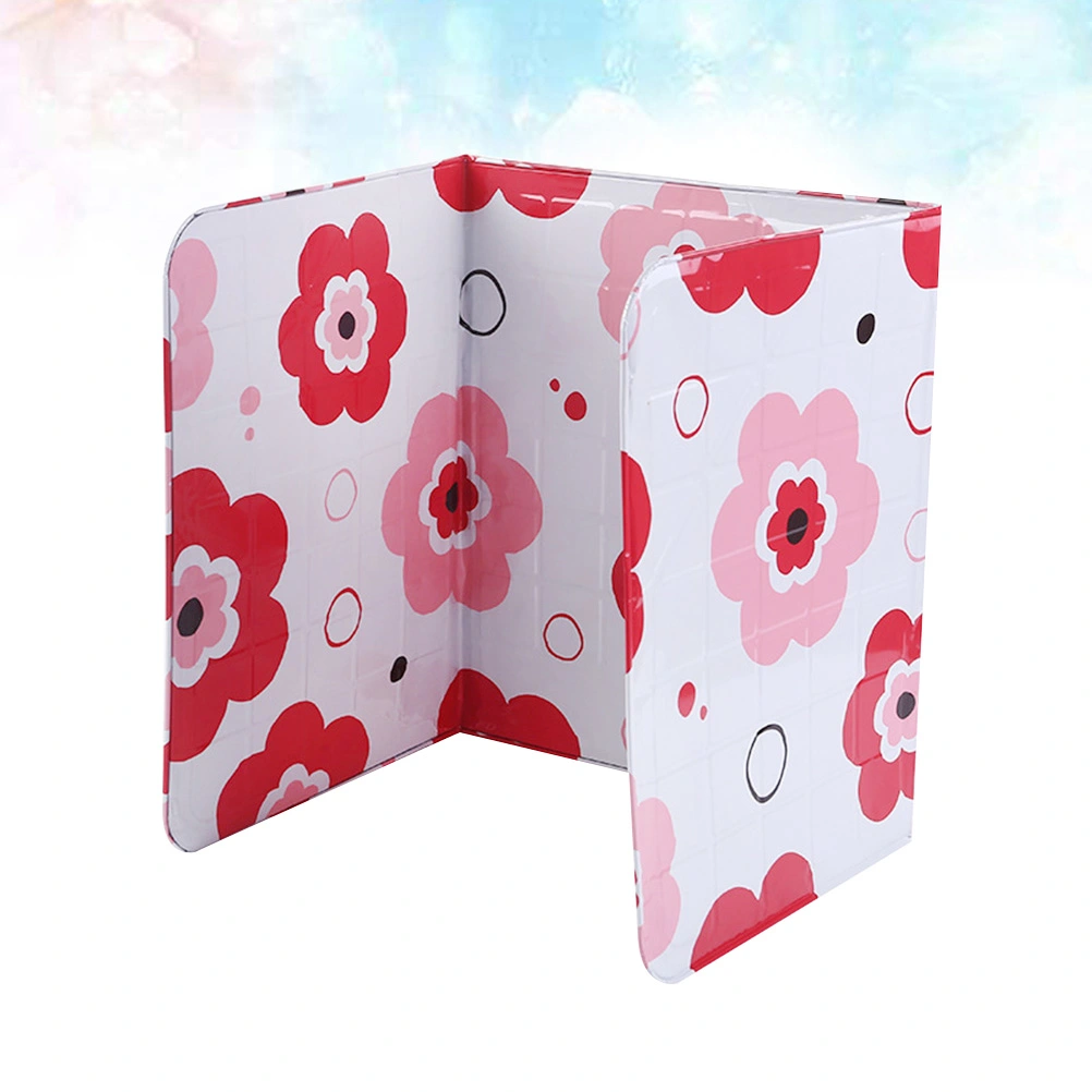 1PC Kitchen Oil Plate Damper Aluminum Foil Oil Heat-insulation Board Anti-splash Oil Baffle Red Flower