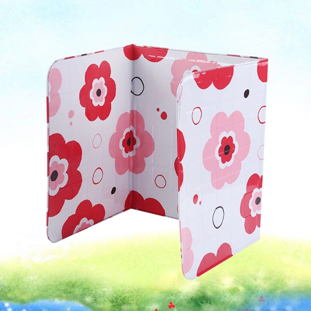 1PC Kitchen Oil Plate Damper Aluminum Foil Oil Heat-insulation Board Anti-splash Oil Baffle Red Flower