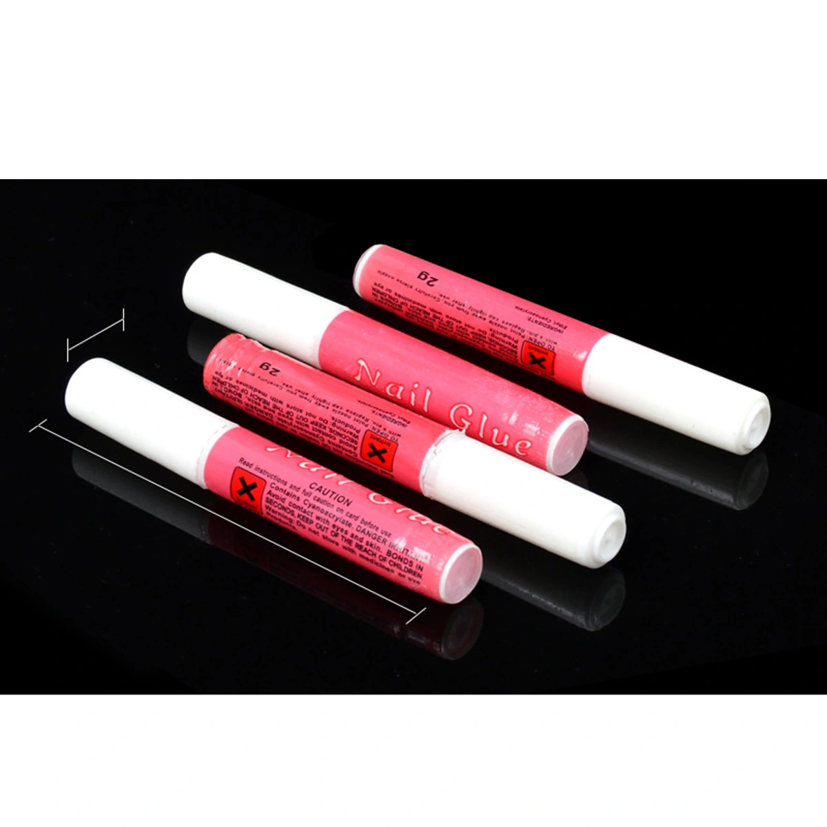 5 Pcs 2g Professional Acrylic Nail Art Glue Bottle Tips Rhinestones Manicure Tools for UV Gel Nail Art Use