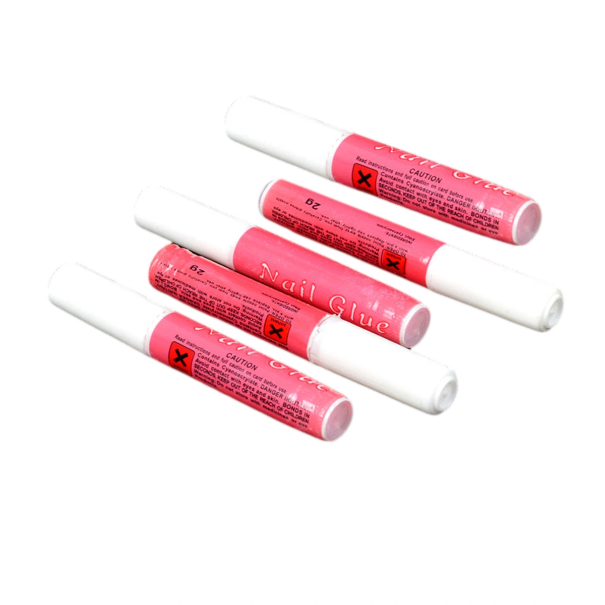 5 Pcs 2g Professional Acrylic Nail Art Glue Bottle Tips Rhinestones Manicure Tools for UV Gel Nail Art Use
