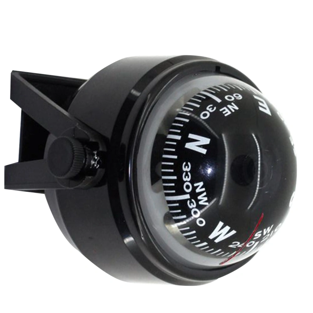 1PC Portable Black Sphere Compass Magnetic Declination Outdoor Compass Special Marine Compass Vehicle-mounted Compass for Outdoor Use (Random Color)