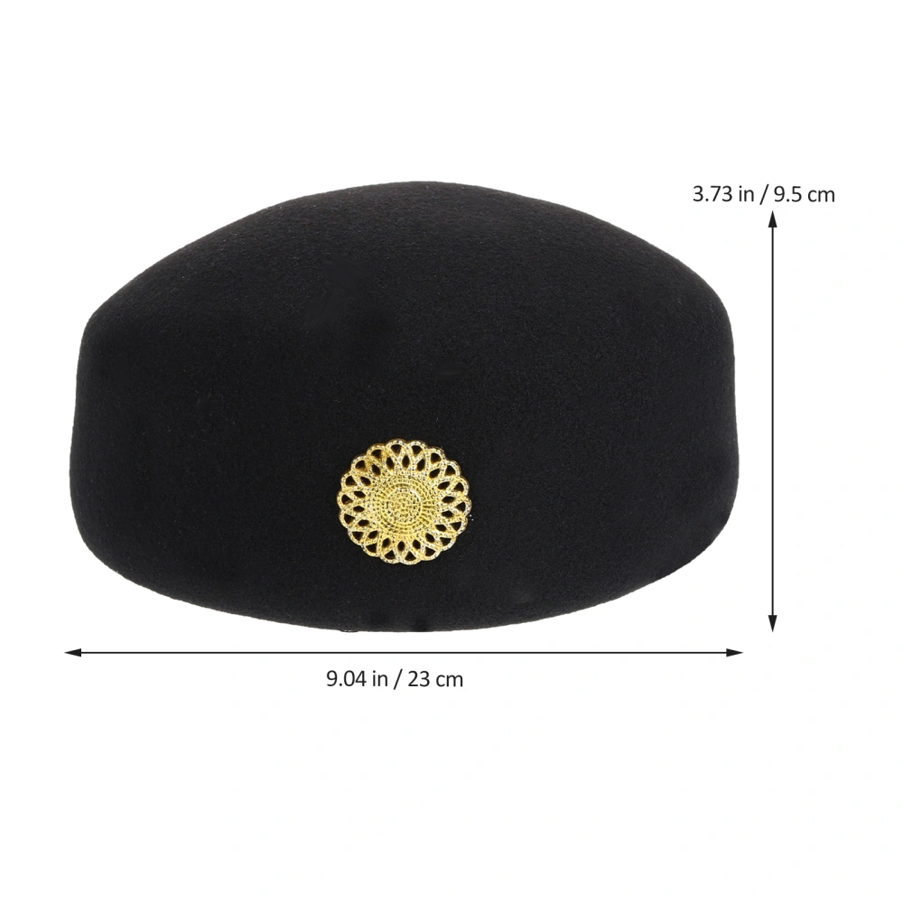 Airline Attendant Hat Stewardess Hat Decorative Beret Hat Stewardess Cosplay Accessory