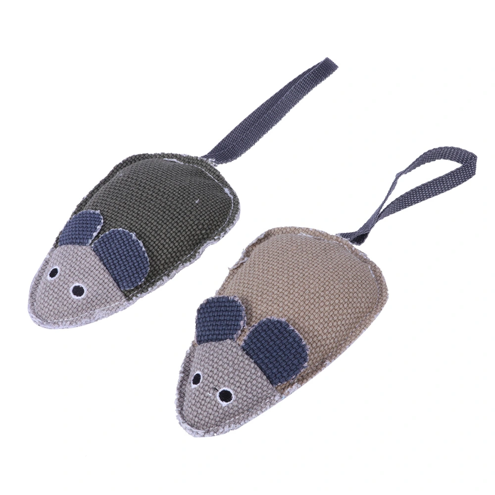 2Pc Dog Chew Toy Sound Linen Pet Puppy Toys Squeaky Pets Bite Chewing Puppy Dog Toy (Small Mice)