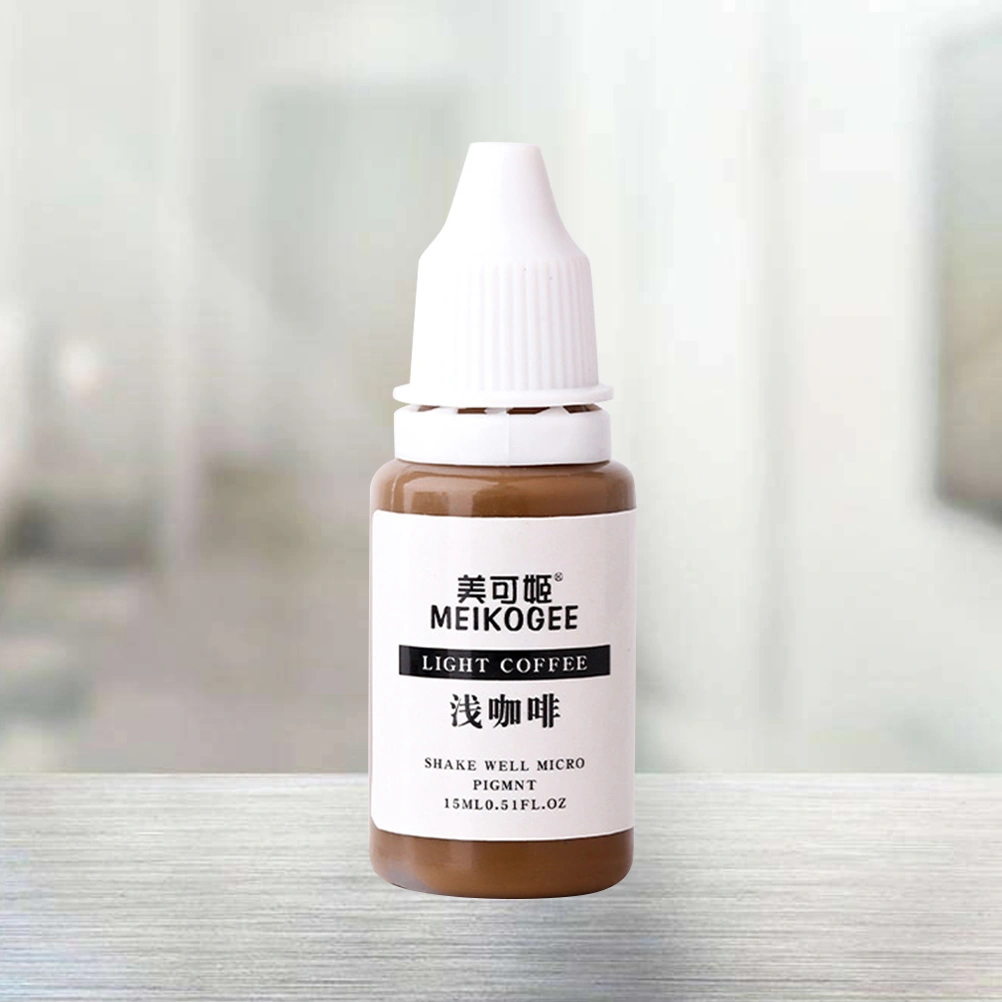 1PC Embroidery Pigment Lip Line Ink Eyes Line Colorant Professional Beauty Supply DIY Accessories (Light Coffee)