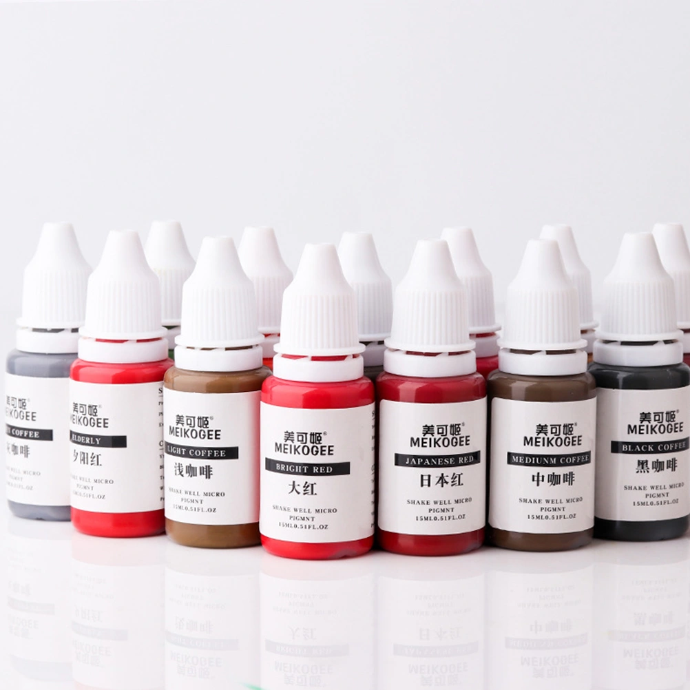 1PC Embroidery Pigment Lip Line Ink Eyes Line Colorant Professional Beauty Supply DIY Accessories (Light Coffee)