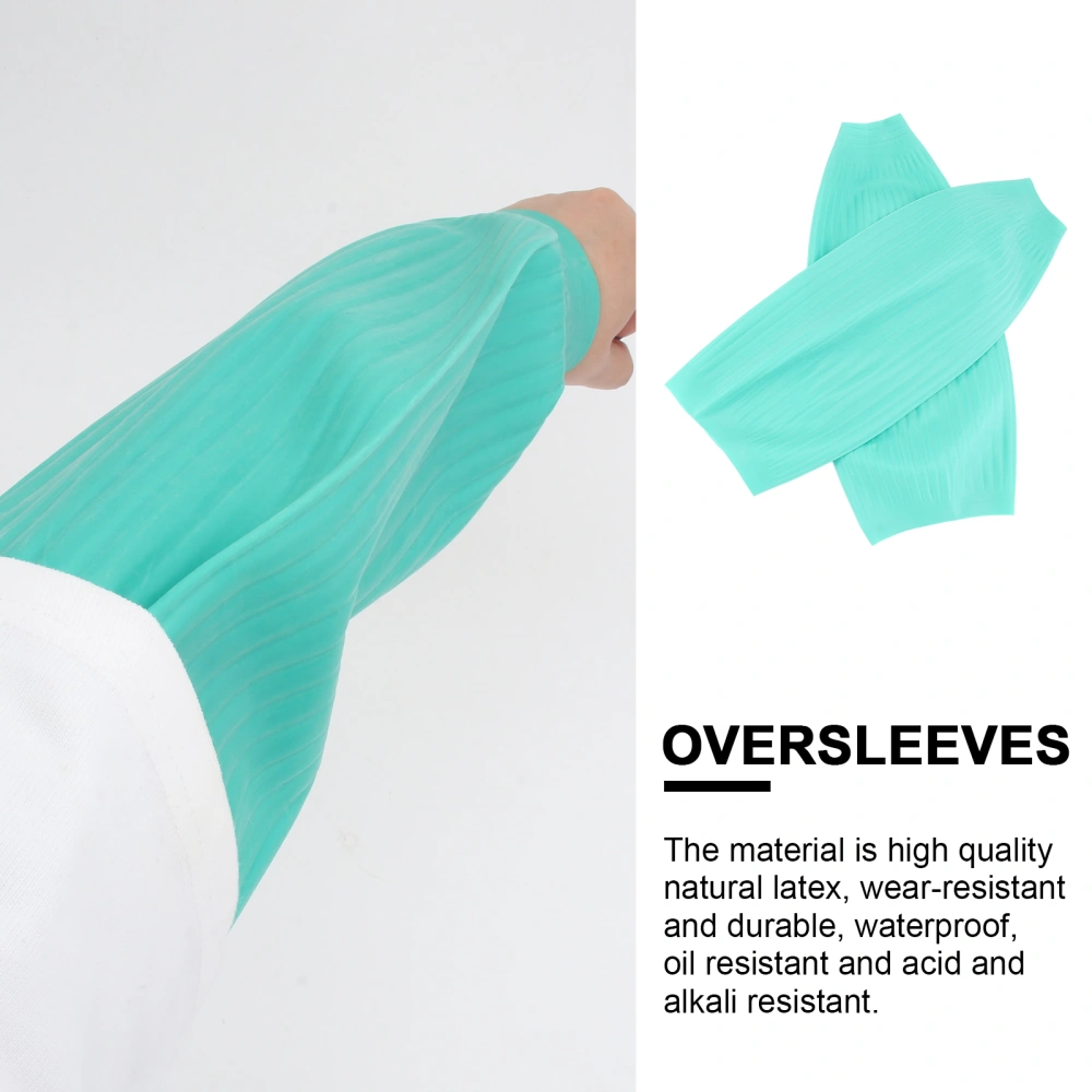 1 Pair Waterproof Latex Sleeves Oil and Alkali Resistance Arm Sleeves Covers