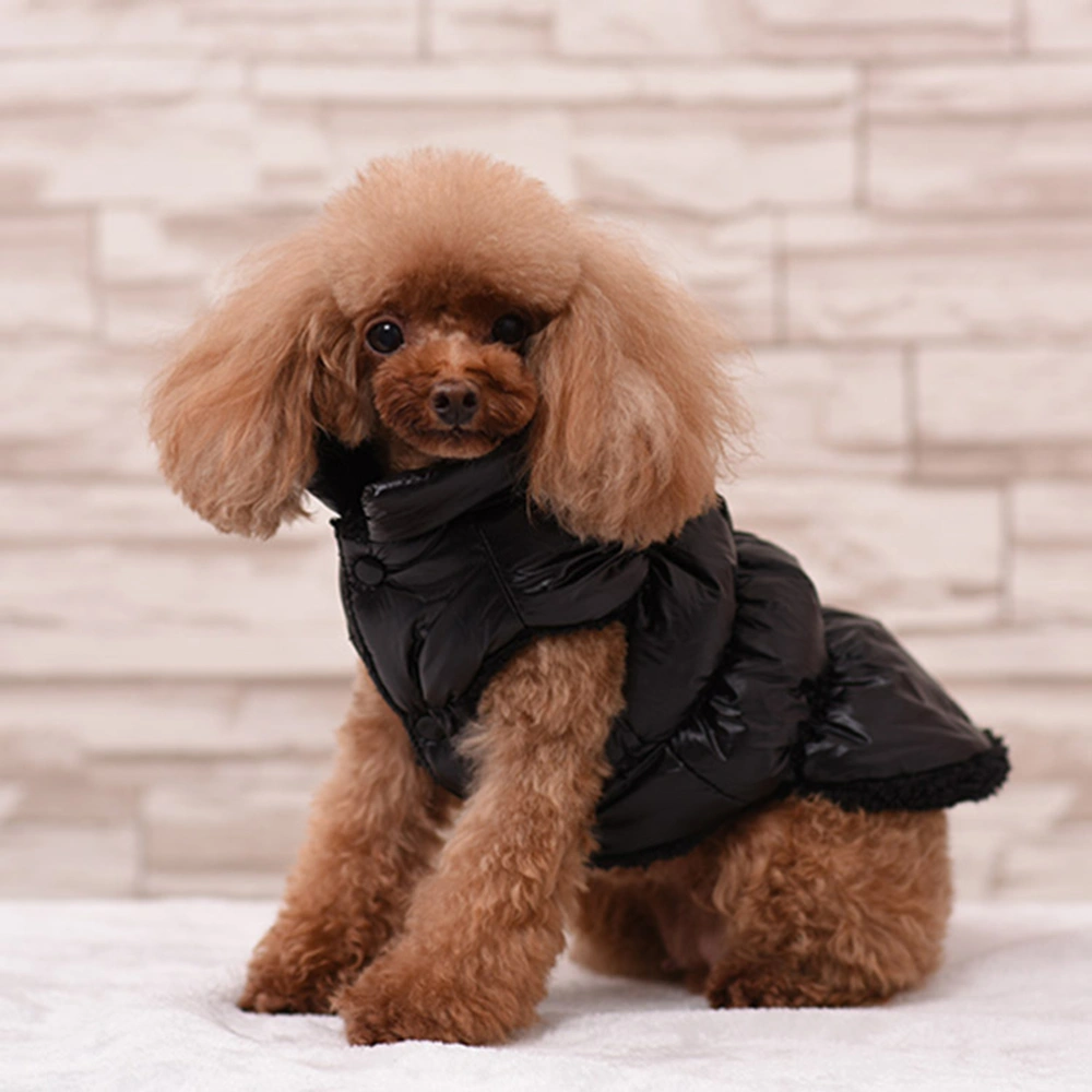 Fashion Pet Clothes Winter Pet Warm Coat Pet Vest Costume for Puppy Dog (Blackd, Size 2XL)