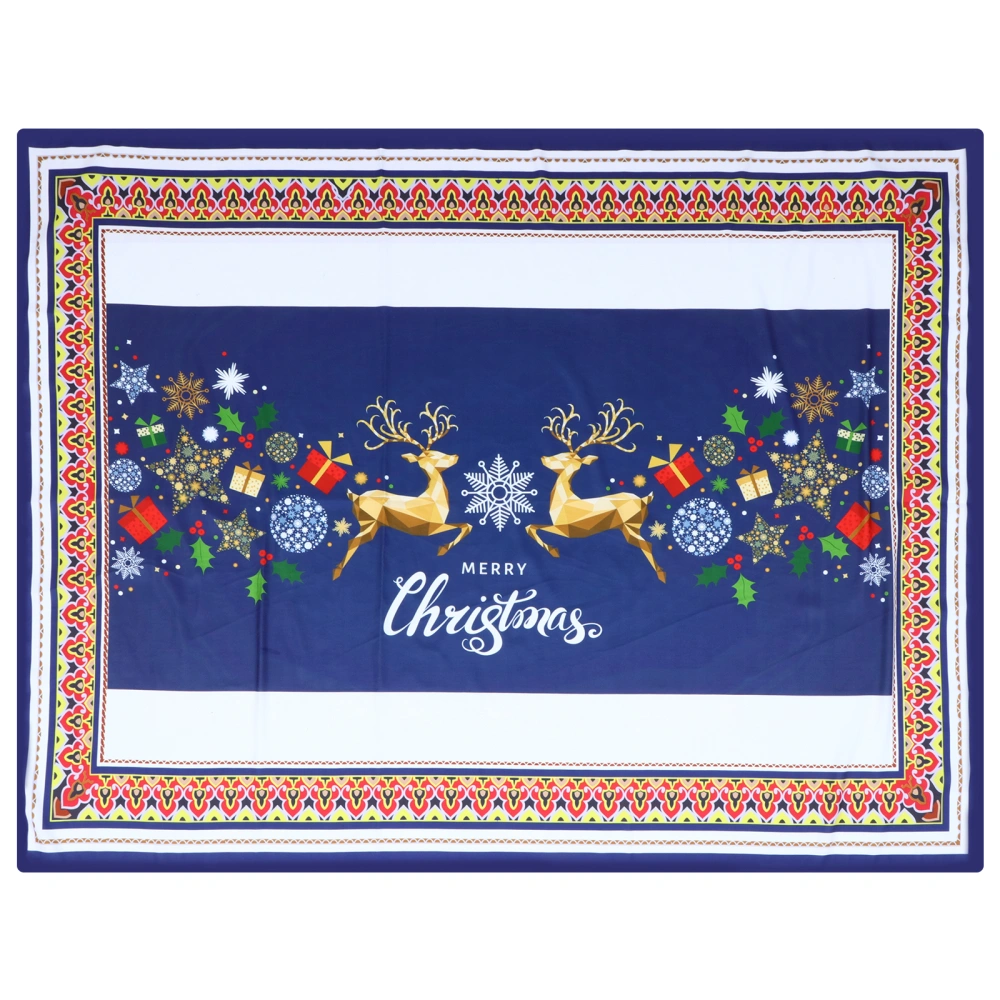 Merry Christmas Waterproof Table Cover Creative Tablecloth Party Supplies